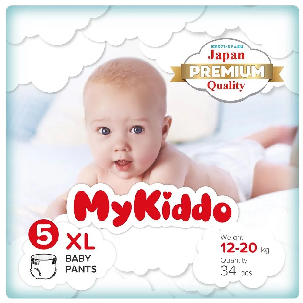 Подгузники-трусики MyKiddo Premium XL, 12-20 кг., 34 шт., M20438/34