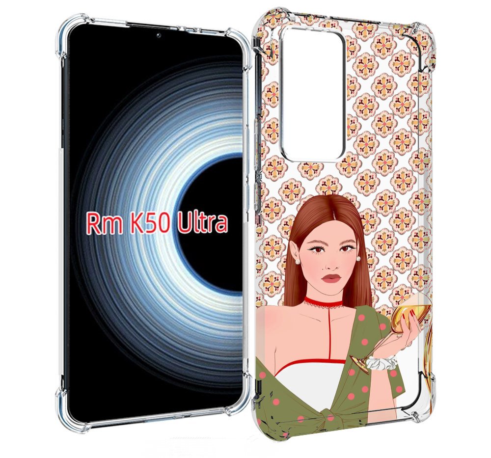 

Чехол MyPads девушка-с-вином-рисунок женский для Xiaomi 12T / Redmi K50 Ultra, Прозрачный, Tocco