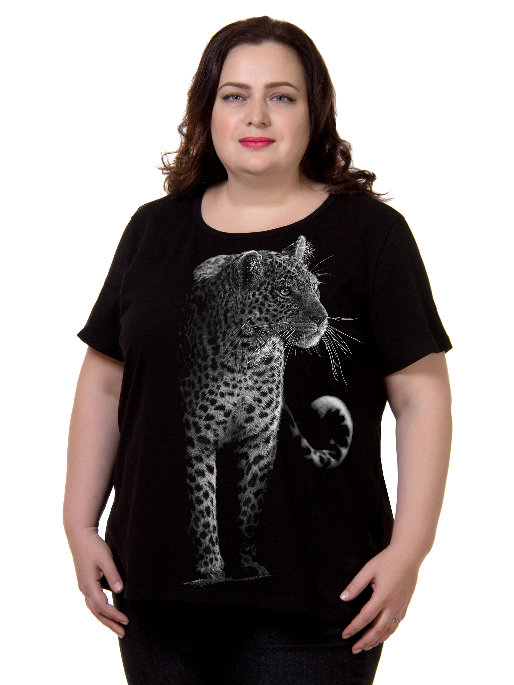 

Футболка женская MF 1-206 черная 3XL, Черный, 1-206