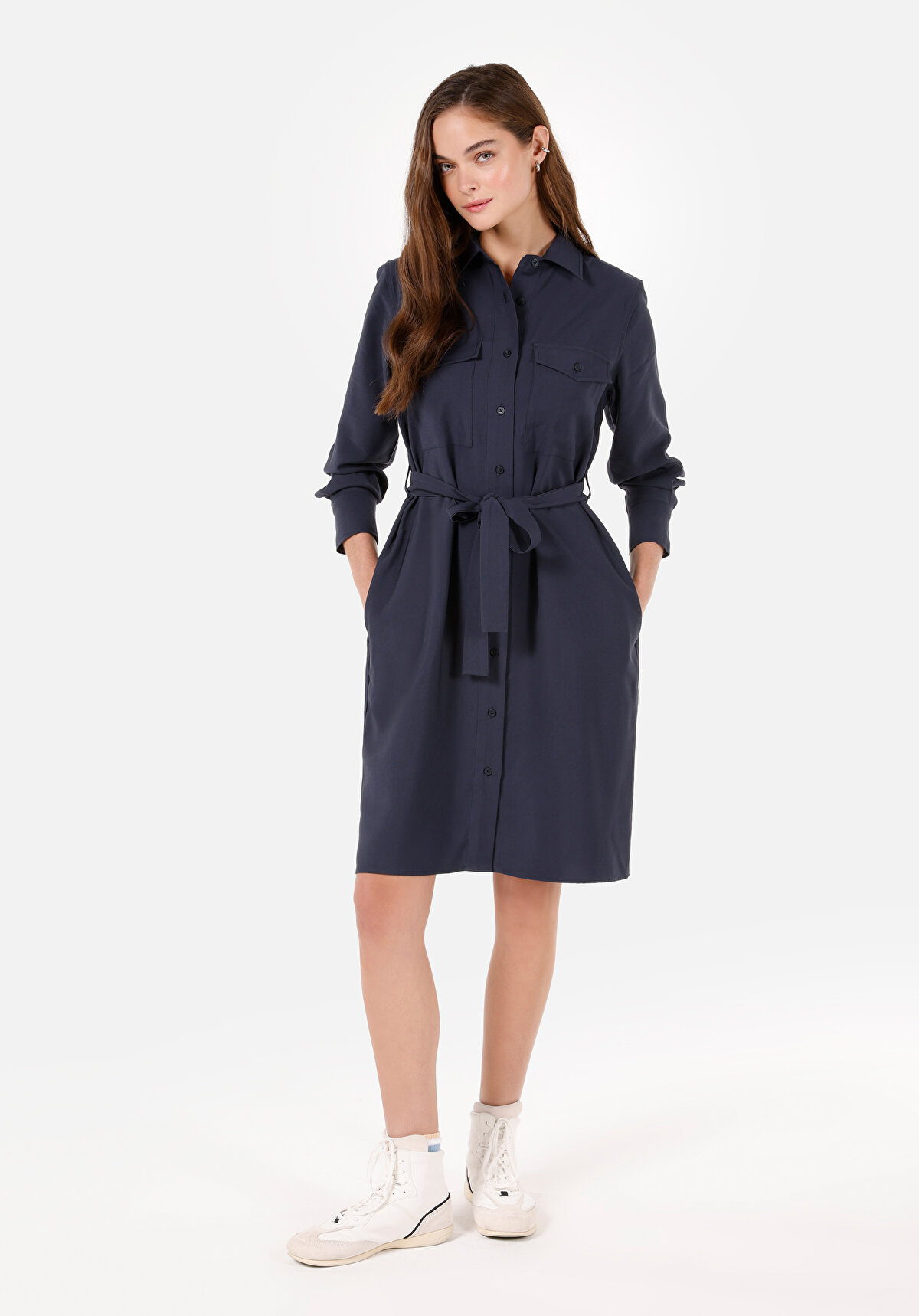 

Платье женское Colin's CL1071655 синее M, Синий, CL1071655