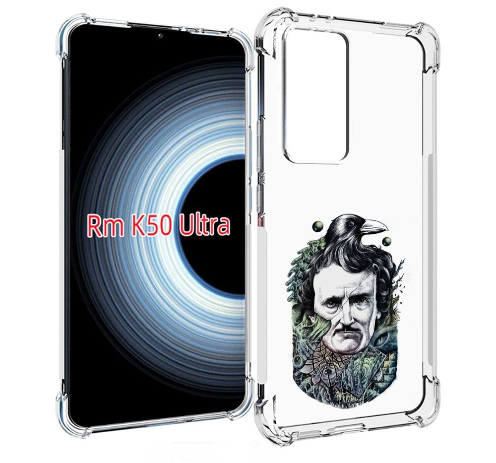 

Чехол MyPads Эдгар Аллан с вороном для Xiaomi 12T / Redmi K50 Ultra, Прозрачный, Tocco