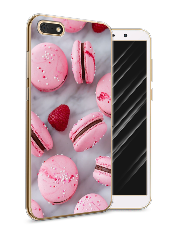 

Чехол Awog на Honor 7A "Макарони с малиной", Серый;розовый, 65250-10