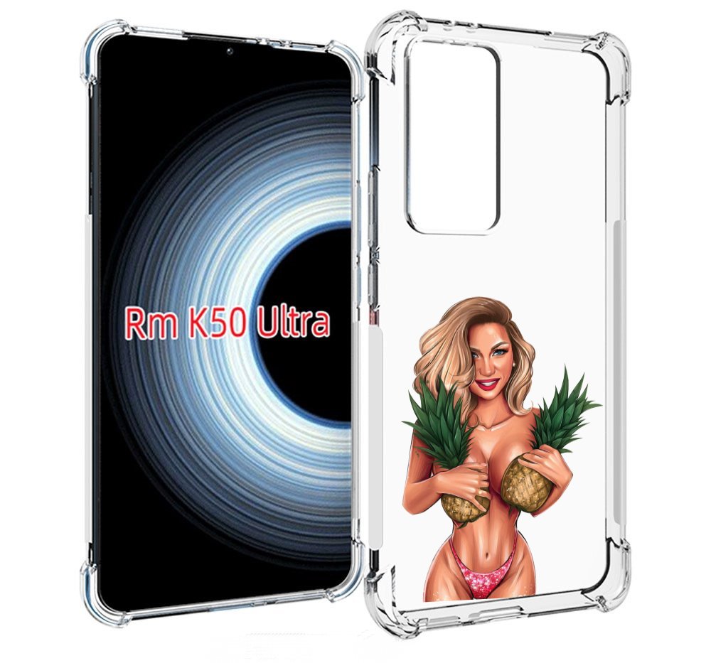 

Чехол MyPads девушка-с-ананасами женский для Xiaomi 12T / Redmi K50 Ultra, Прозрачный, Tocco