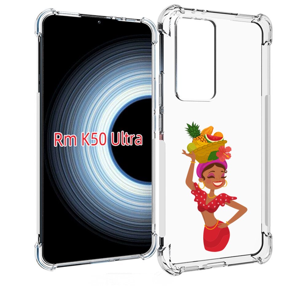 

Чехол MyPads девушка-мулатка для Xiaomi 12T / Redmi K50 Ultra, Прозрачный, Tocco
