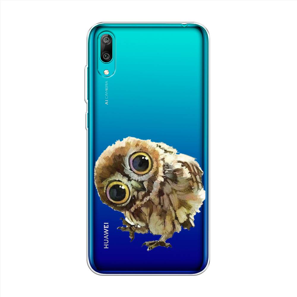 фото Чехол awog "любопытный совенок" для huawei y7 prime 2019