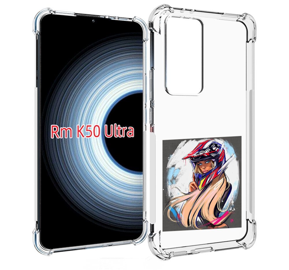 

Чехол MyPads девушка-в-шлеме для Xiaomi 12T / Redmi K50 Ultra, Прозрачный, Tocco