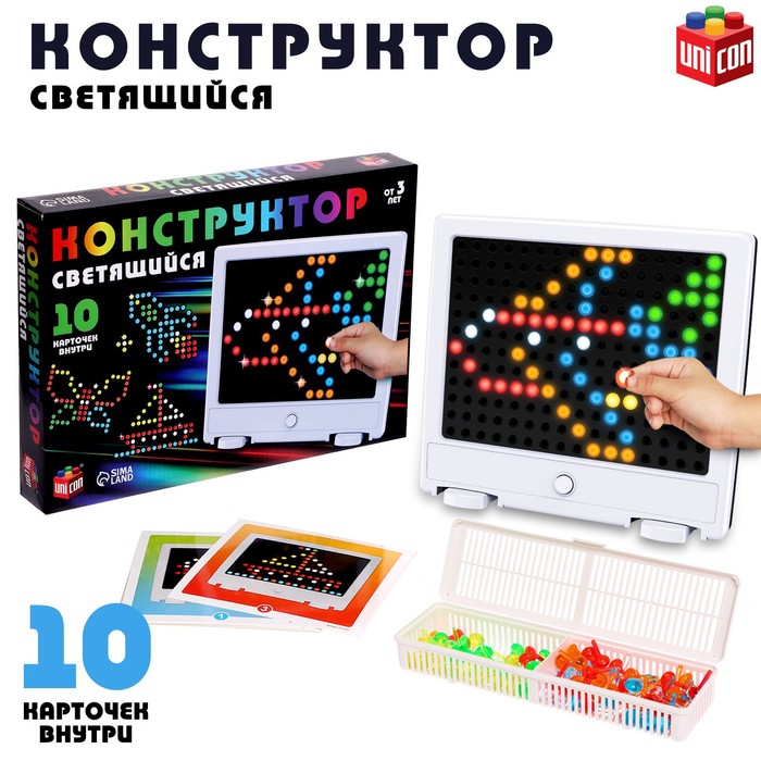 фото Unicon светящийся конструктор light circle, 10 карточек