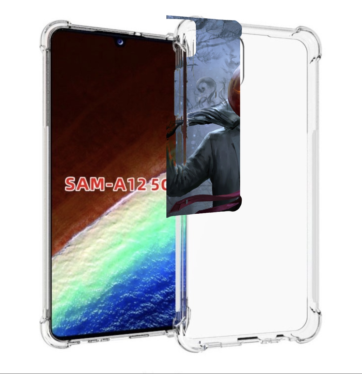 

Чехол MyPads Тыква-убийца для Samsung Galaxy A12 (SM-A125F) 2020/21/A12 Nacho SM-A127F, Прозрачный, Tocco