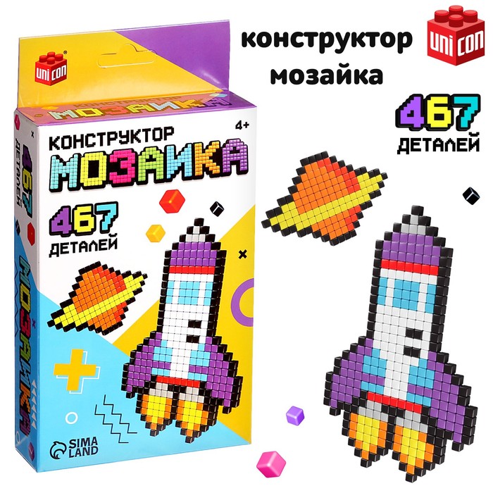 

UNICON Конструктор мозаика «Pixi. Космос», 467 деталей