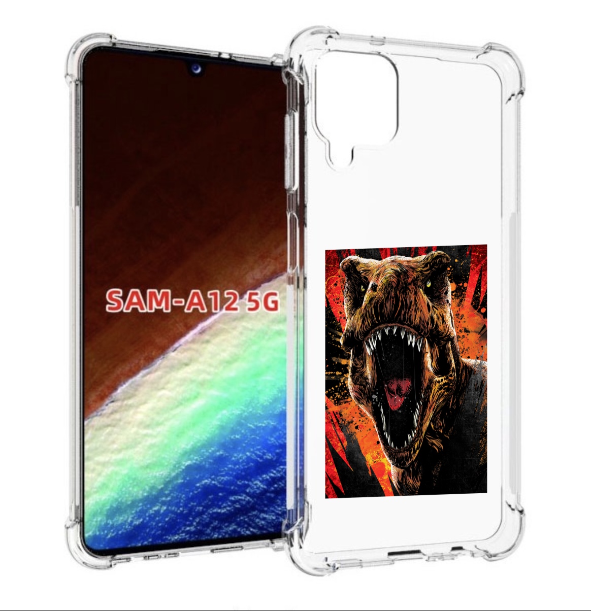 

Чехол MyPads Тиранозавр для Samsung Galaxy A12 (SM-A125F) 2020/21/A12 Nacho SM-A127F, Прозрачный, Tocco
