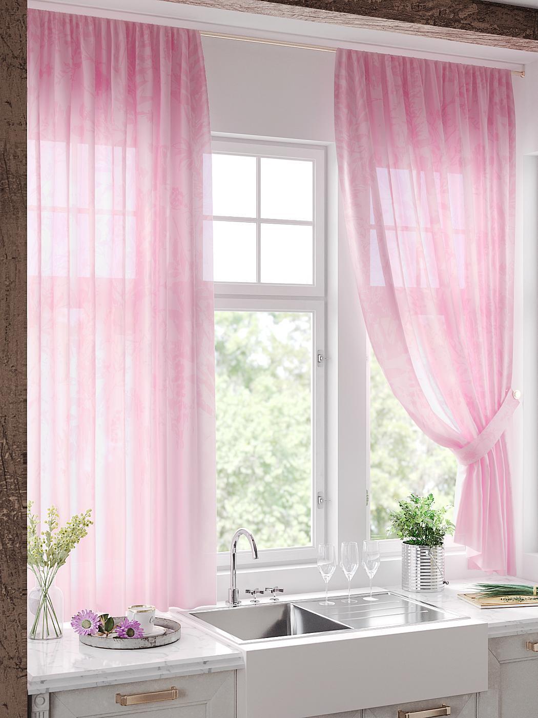 

Комплекты штор AT HOME Фартинес высота 180 см, ширина 150 см, Розовый, 930747
