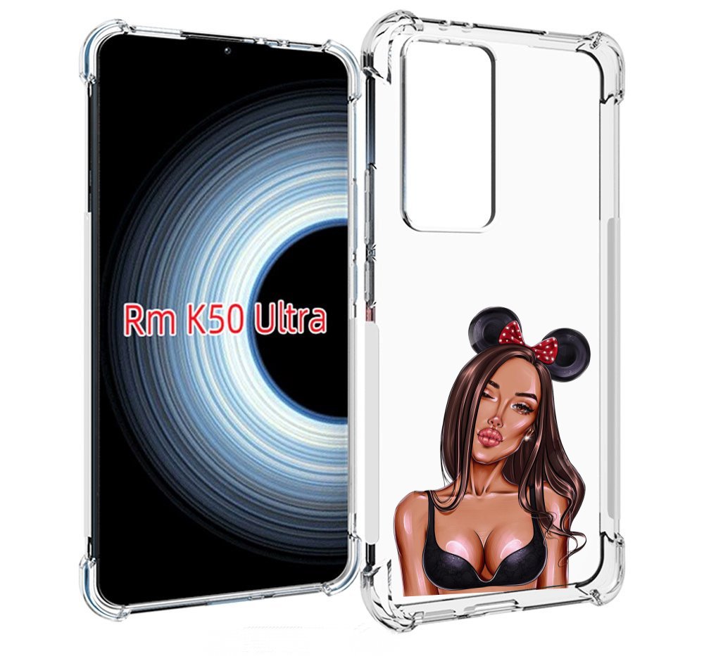 Чехол MyPads девушка-в-купальнике-с-ушками женский для Xiaomi 12T / Redmi K50 Ultra