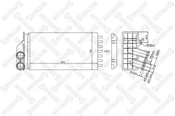

Радиатор печки Citroen C4, Peugeot 307 1.4-2.0 02> Stellox 1035103sx