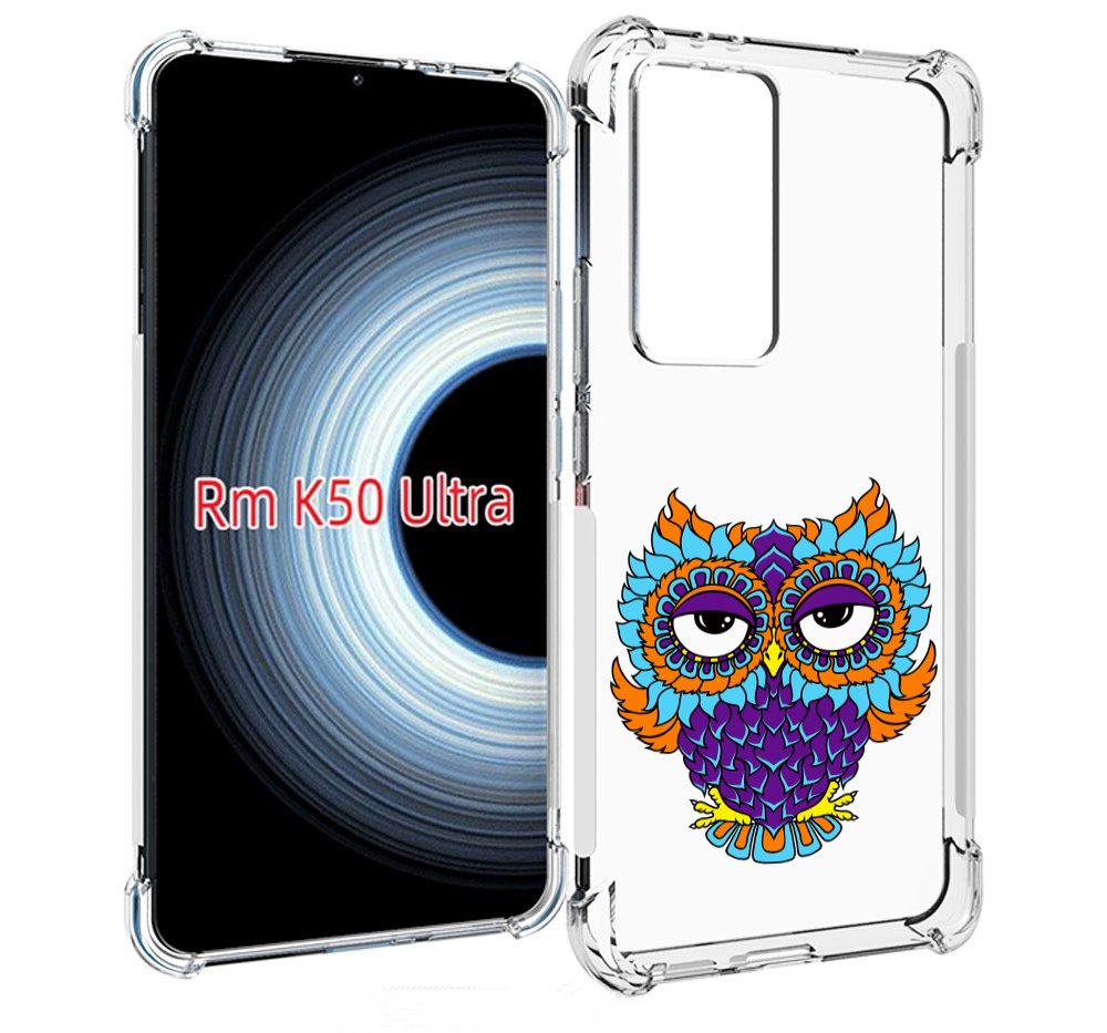 

Чехол MyPads Цветная сова для Xiaomi 12T / Redmi K50 Ultra, Прозрачный, Tocco