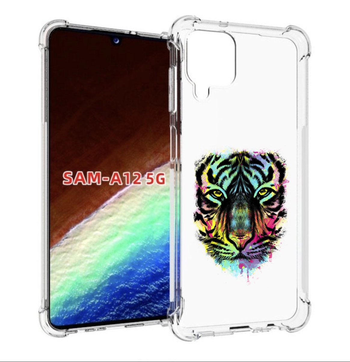 

Чехол MyPads Тигр 1 для Samsung Galaxy A12 (SM-A125F) 2020/21/A12 Nacho SM-A127F, Прозрачный, Tocco