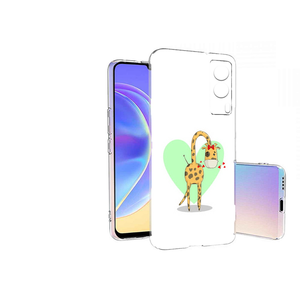 

Чехол MyPads Tocco для Vivo V21E Влюбленный жираф 14 февраля (PT161736.380.47), Прозрачный, Tocco