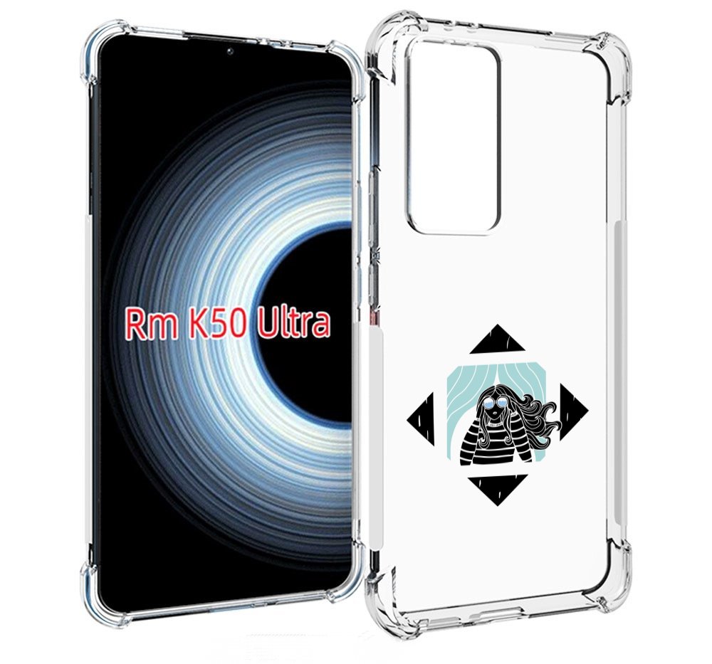 

Чехол MyPads девушка-в-квадратике для Xiaomi 12T / Redmi K50 Ultra, Прозрачный, Tocco