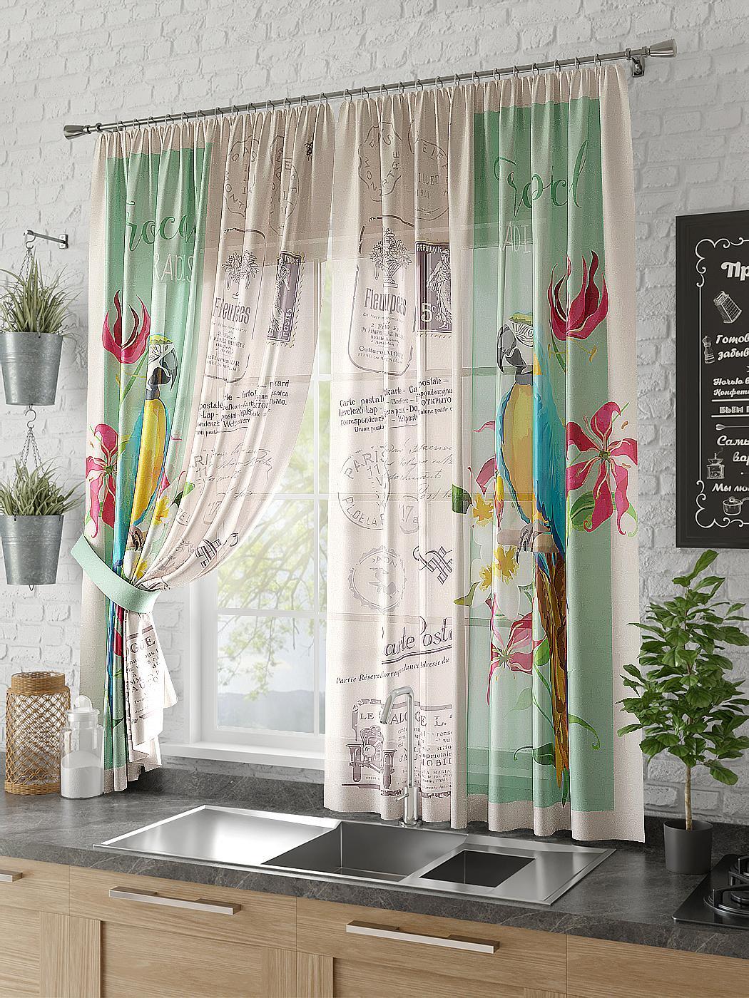 

Комплекты штор AT HOME Сильвертон высота 180 см, ширина 150 см, Белый, 930426