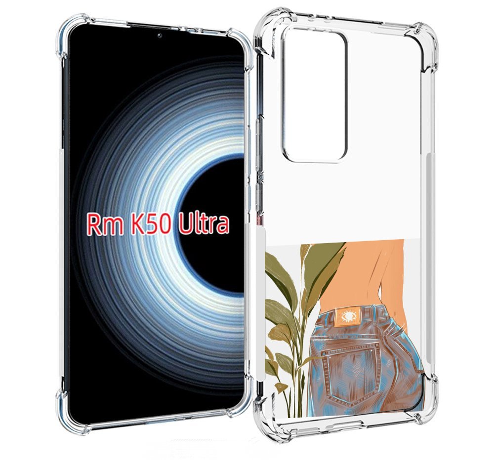 

Чехол MyPads девушка-в-джинсах для Xiaomi 12T / Redmi K50 Ultra, Прозрачный, Tocco