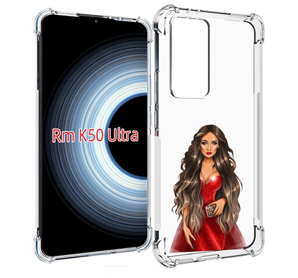 

Чехол MyPads девушка-в-вечернем-платье женский для Xiaomi 12T / Redmi K50 Ultra, Прозрачный, Tocco
