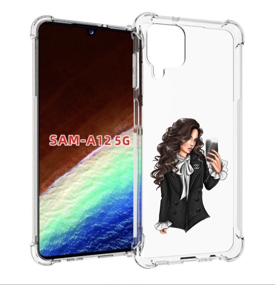 

Чехол MyPads Стильная-девушка для Samsung Galaxy A12 (SM-A125F) 2020/21/A12 Nacho SM-A127F, Прозрачный, Tocco