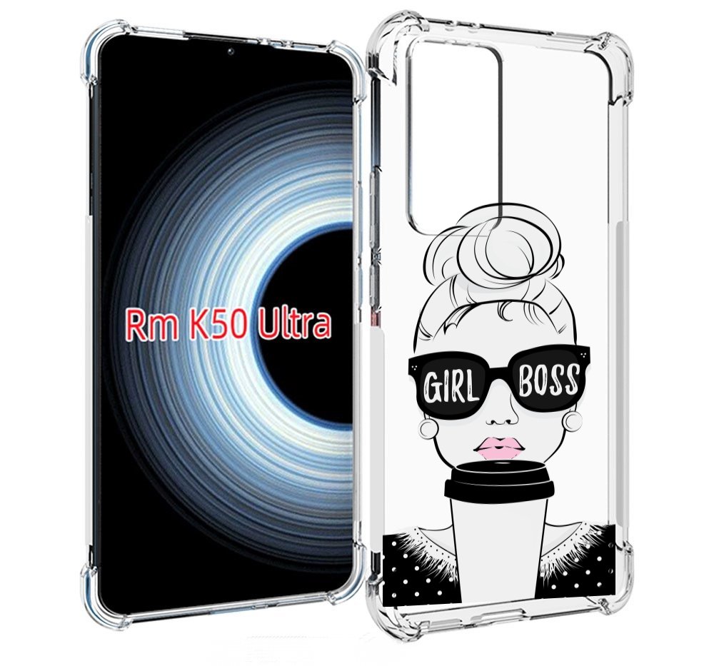 

Чехол MyPads девушка-босс женский для Xiaomi 12T/Redmi K50 Ultra, Прозрачный, Tocco