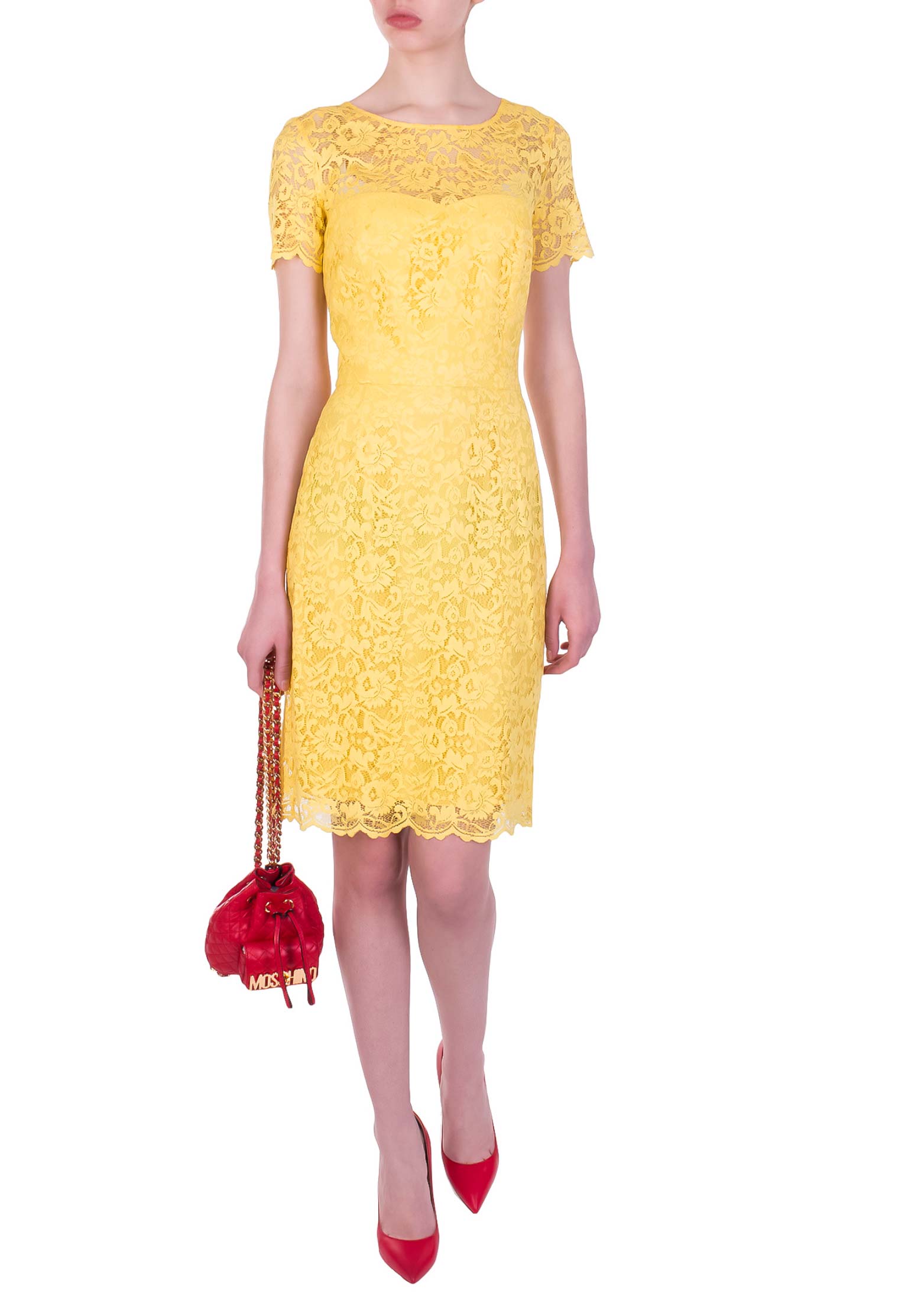 

Платье женское Blugirl 65075 желтое 40 IT, 65075