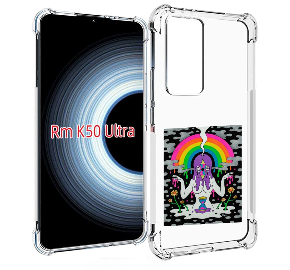 

Чехол MyPads девушка с радугой абстракция женский для Xiaomi 12T / Redmi K50 Ultra, Прозрачный, Tocco