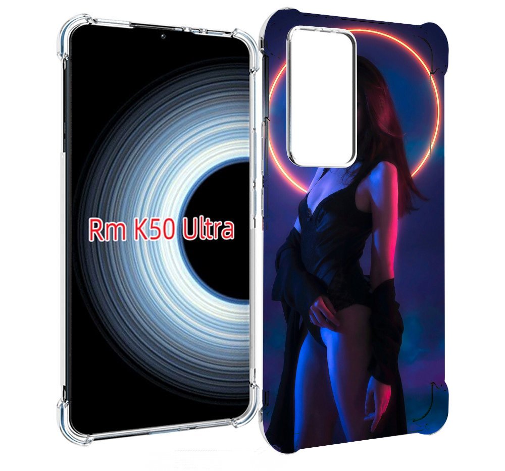 

Чехол MyPads девушка с неоновым кругом женский для Xiaomi 12T / Redmi K50 Ultra, Прозрачный, Tocco