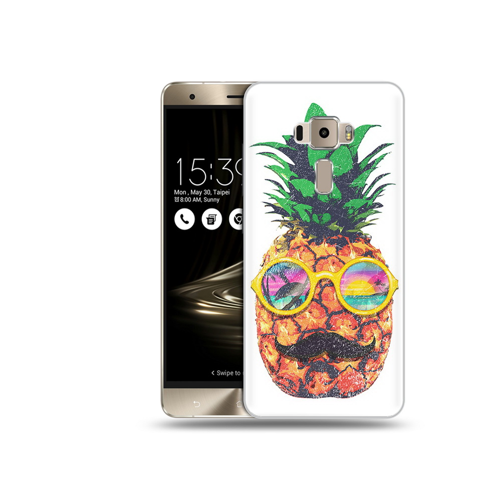 

Чехол MyPads Tocco для Asus ZenFone 3 Neo (ZE520KL) прикольный ананас с лицом, Прозрачный, Tocco