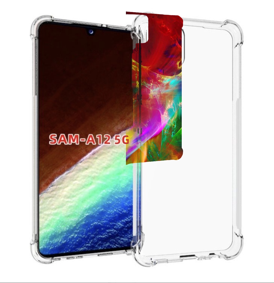 

Чехол MyPads Сияние-красок для Samsung Galaxy A12 (SM-A125F) 2020/21/A12 Nacho SM-A127F, Прозрачный, Tocco