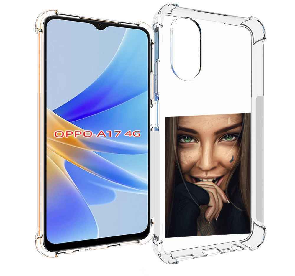 

Чехол MyPads девушка улыбается женский для OPPO A17, Прозрачный, Tocco