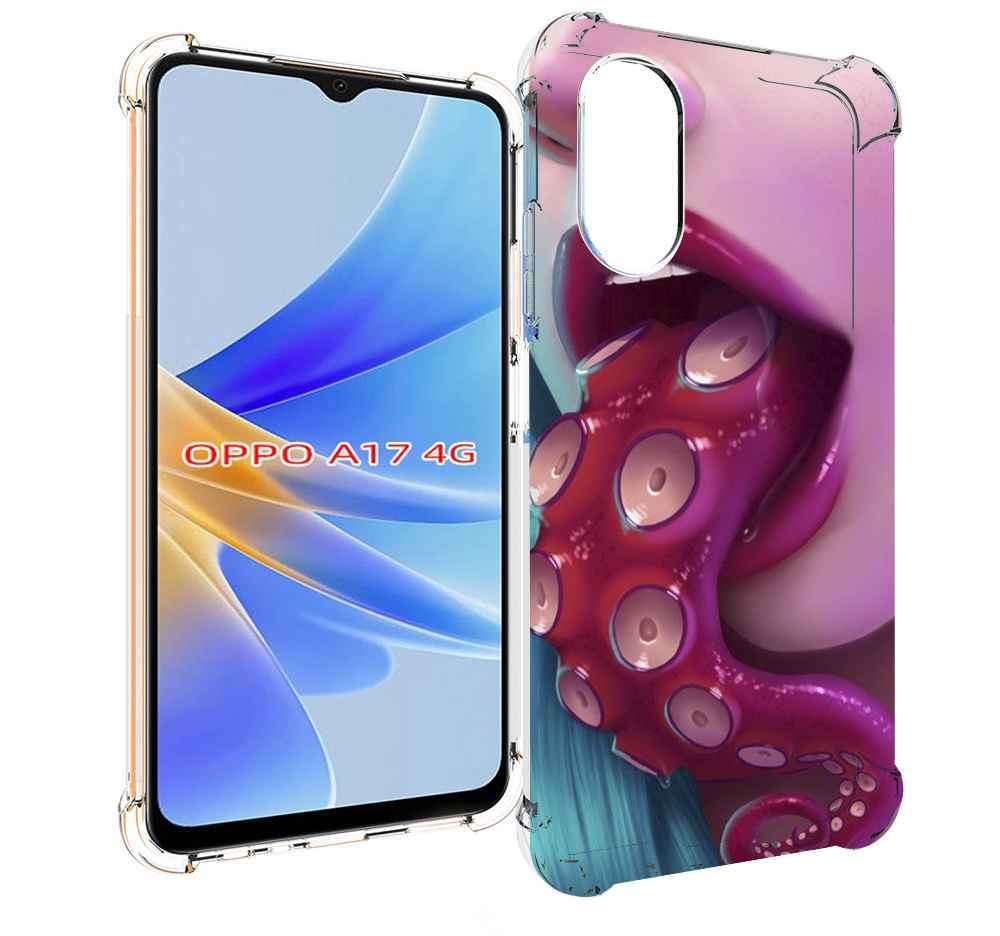 

Чехол MyPads девушка с щупальцой женский для OPPO A17, Прозрачный, Tocco