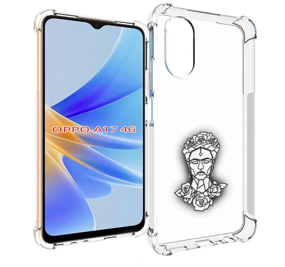 

Чехол MyPads девушка с цветами с гранями женский для OPPO A17, Прозрачный, Tocco