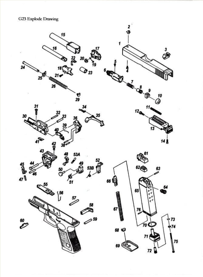 

Задний фиксирующий пин KJW Glock 32 OD GGBB (GP609-59), GP609-59