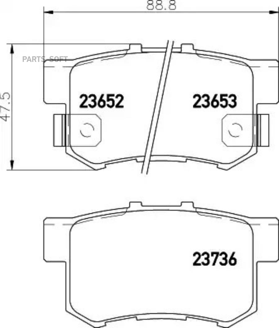 

Колодки тормозные диск. перед. Honda Civic MINTEX