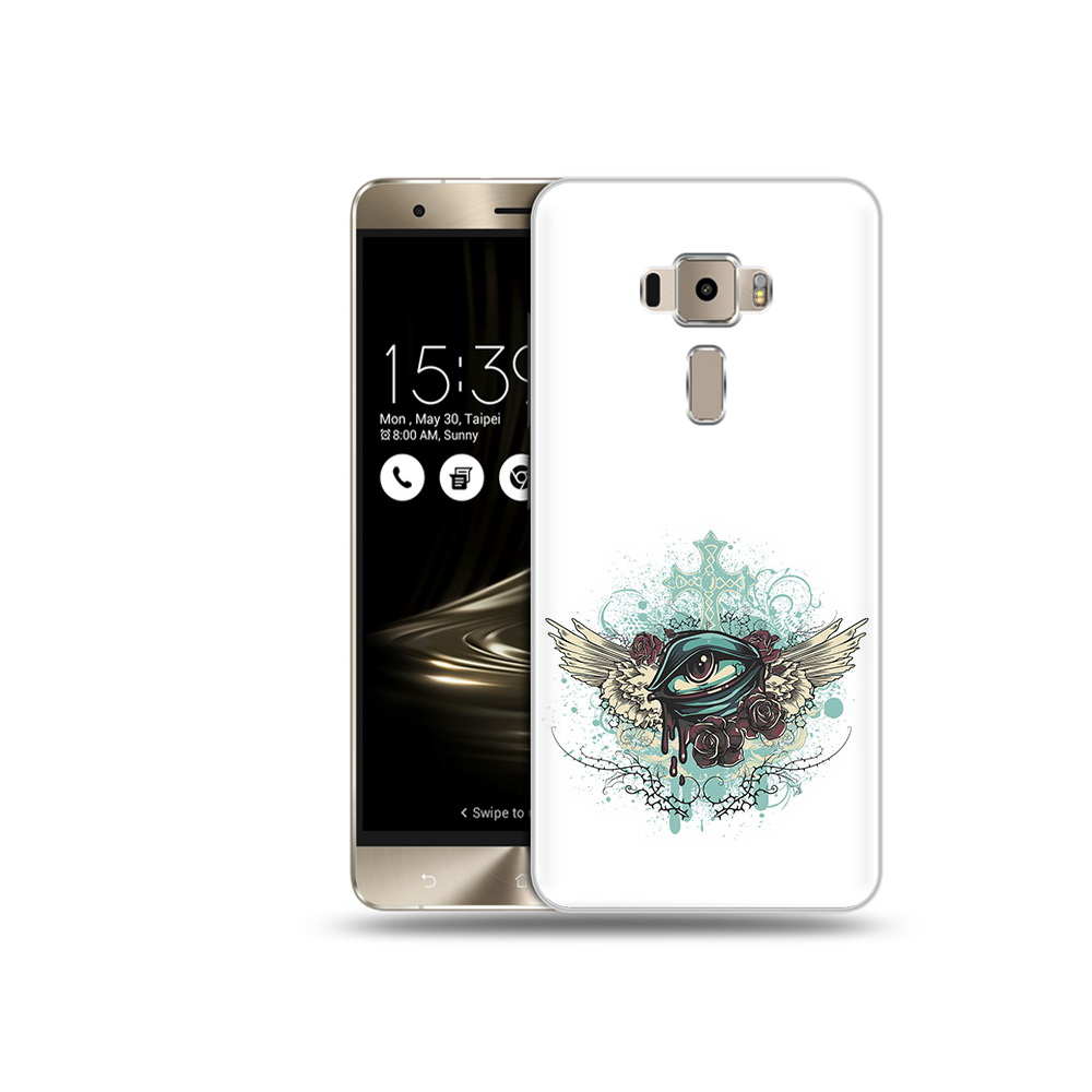 

Чехол MyPads Tocco для Asus ZenFone 3 Neo (ZE520KL) плачущий глаз с крыльями, Прозрачный, Tocco