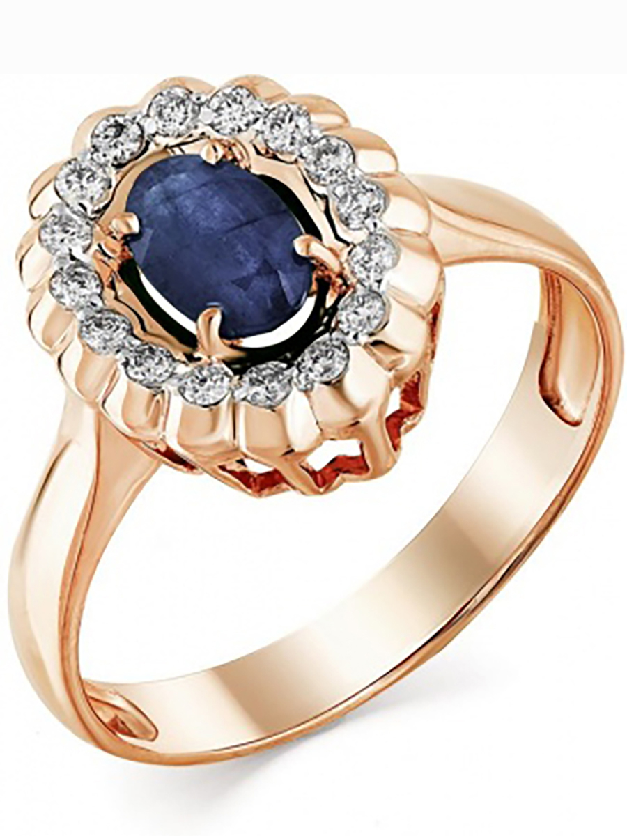 

Кольцо из красного золота с сапфиром и бриллиантами р. 16 Master Brilliant 1-107852-00-02, 1-107852-00-02