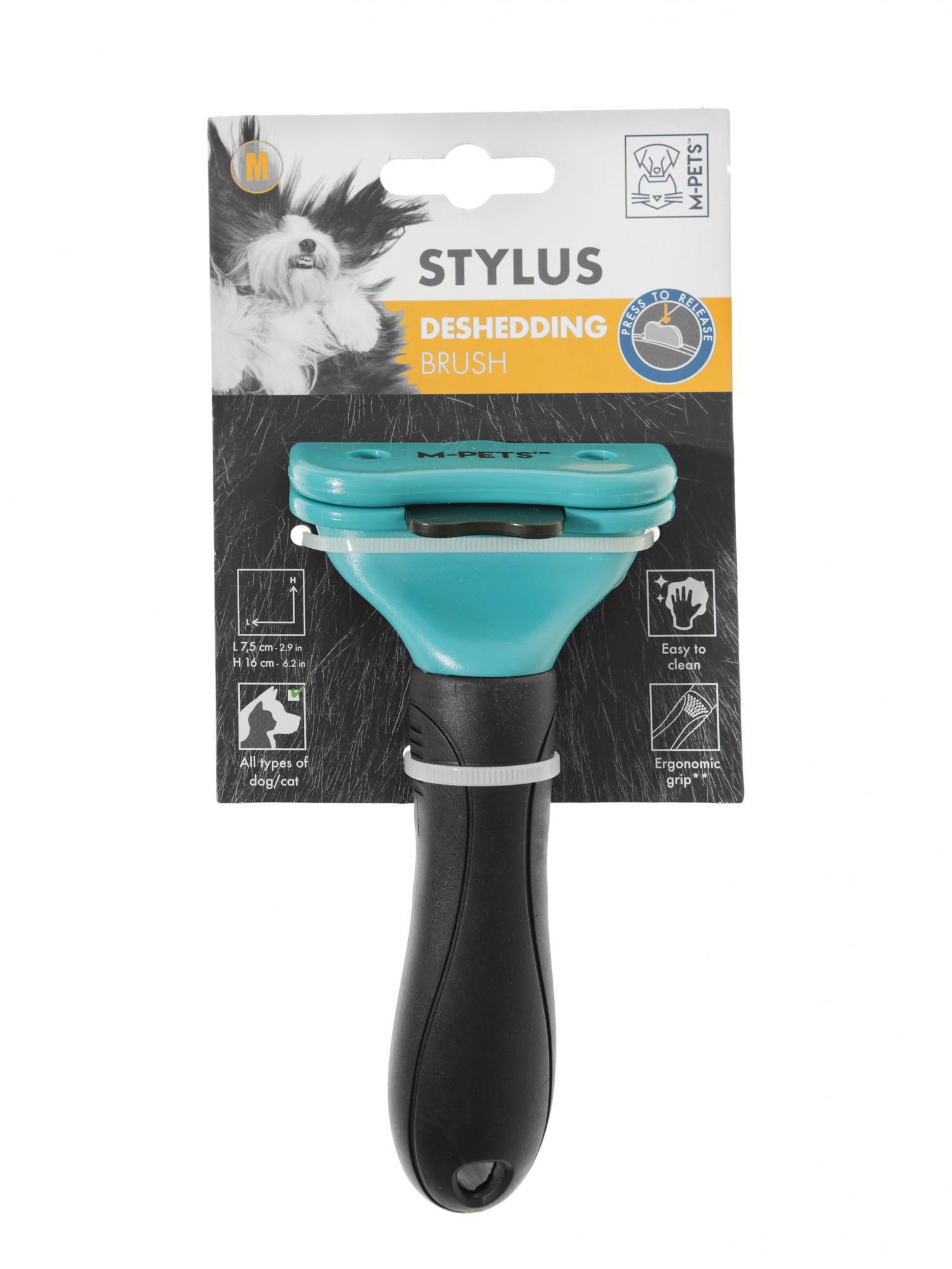 фото Дешеддер m-pets stylus, голубой, l, 11x16 см