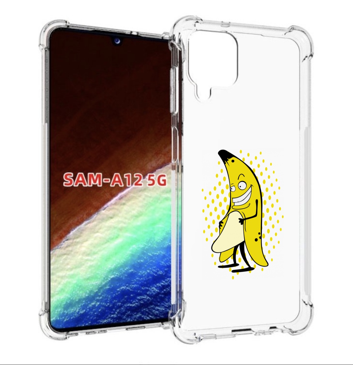 

Чехол MyPads Раздетый-банан для Samsung Galaxy A12 (SM-A125F) 2020/21/A12 Nacho SM-A127F, Прозрачный, Tocco