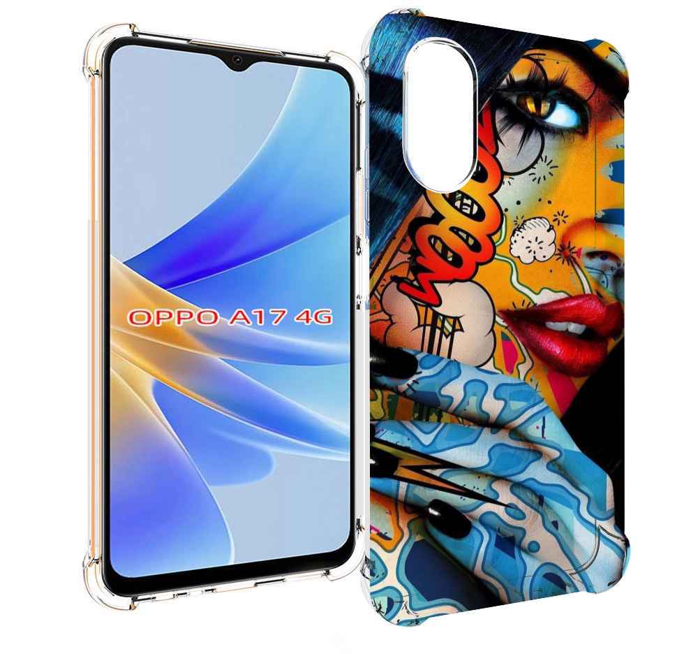

Чехол MyPads девушка разрисованная краскам иженский для OPPO A17, Прозрачный, Tocco