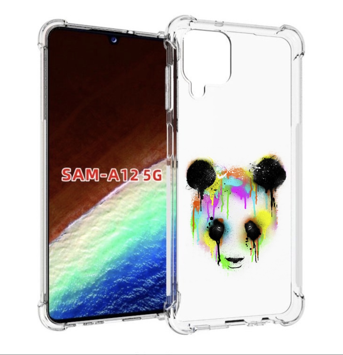 

Чехол MyPads Радужная панда для Samsung Galaxy A12 (SM-A125F) 2020/21/A12 Nacho SM-A127F, Прозрачный, Tocco