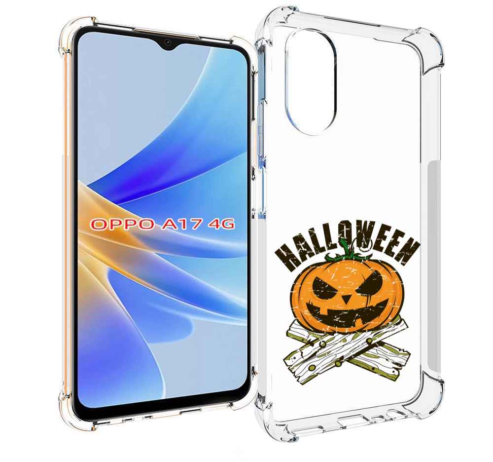 

Чехол MyPads Хэллоуин доски тыква для OPPO A17, Прозрачный, Tocco