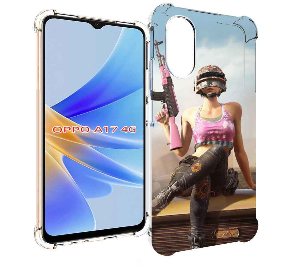 

Чехол MyPads девушка из PUBG для OPPO A17, Прозрачный, Tocco