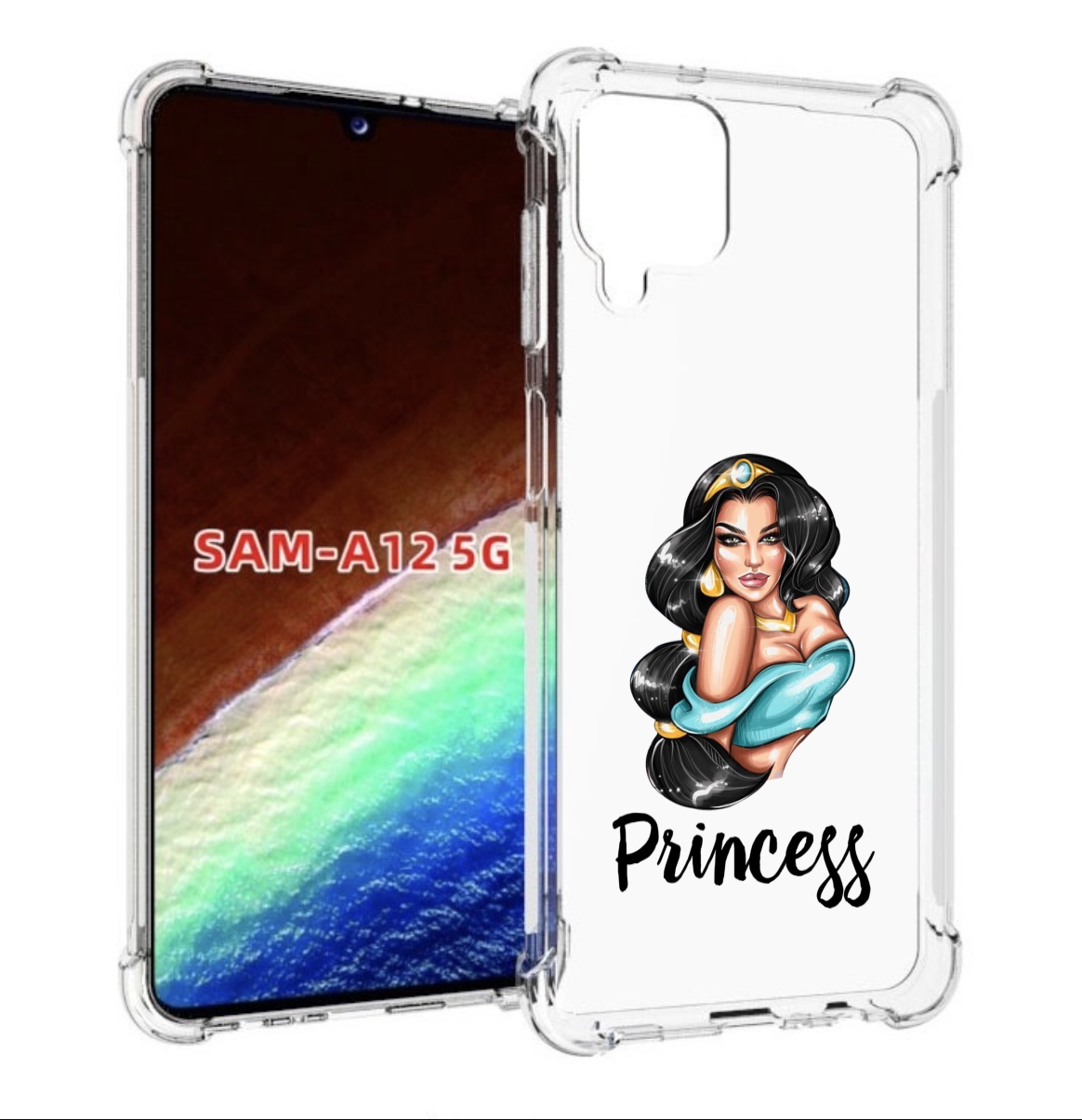 

Чехол MyPads Принцесса-Жасмин женский для Samsung Galaxy A12 (SM-A125F) 2020/21, Прозрачный, Tocco