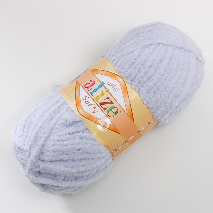 

Пряжа "Softy" 100% микрополиэстер 115м/50гр (416 серый), Пряжа для вязания "Softy"