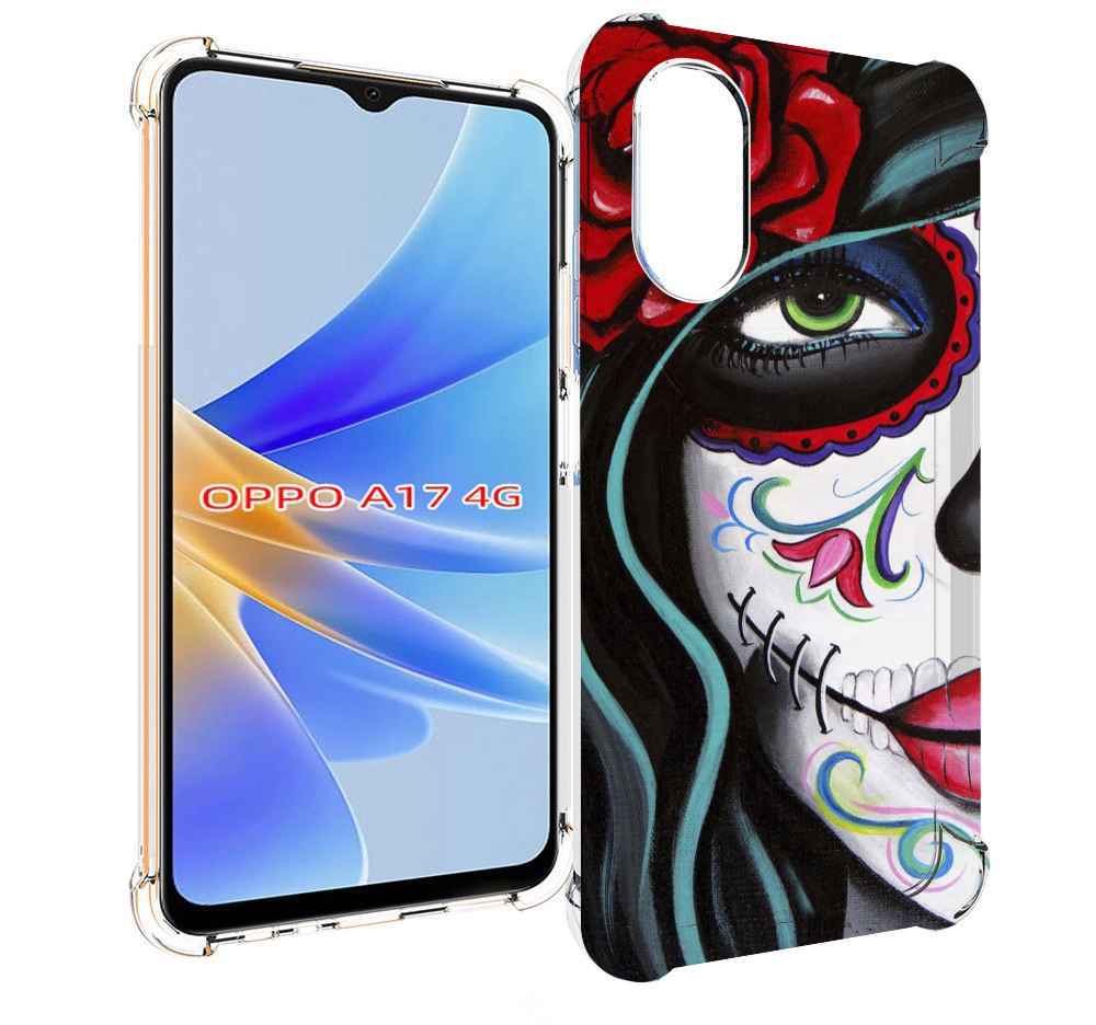 

Чехол MyPads девушка в масочке расписная женский для OPPO A17, Прозрачный, Tocco