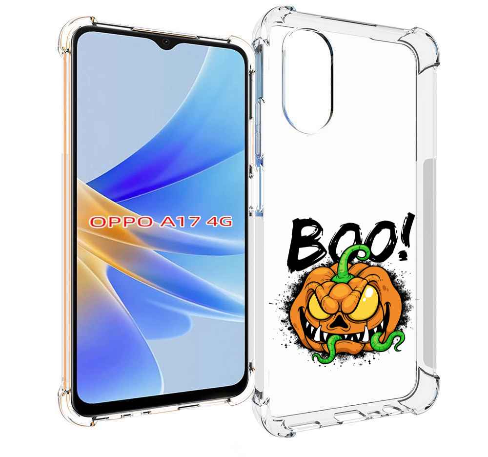 

Чехол MyPads Хэллоуин бу для OPPO A17, Прозрачный, Tocco