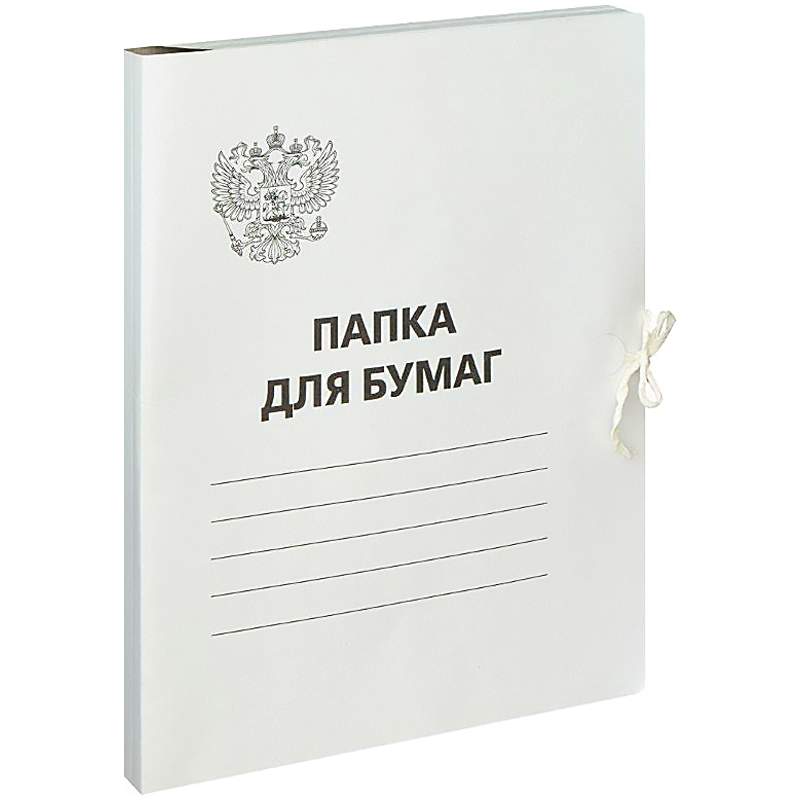 

Папка для бумаг с завязками OfficeSpace 257310, 200 штук, Белый
