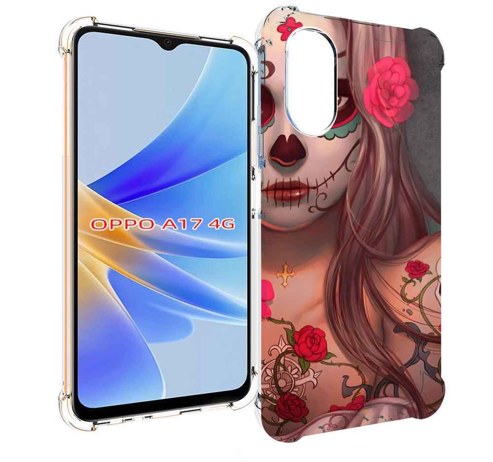 

Чехол MyPads девочка в рисунках для OPPO A17, Прозрачный, Tocco
